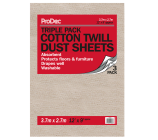 Rodo ProDec 12' x 9' Cotton Twill Dust Sheet (Triple Pack)