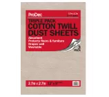Rodo ProDec 12' x 9' Cotton Twill Dust Sheet (Triple Pack)